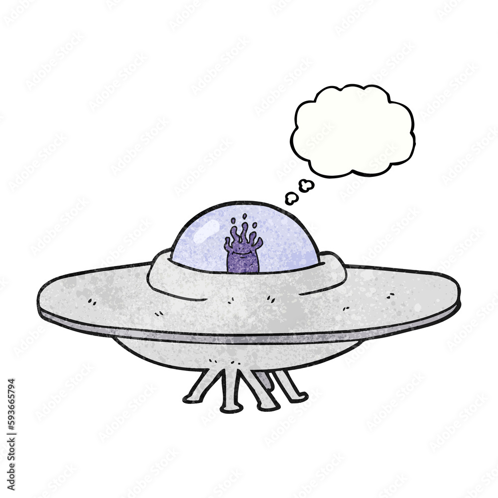 thought bubble textured cartoon flying saucer thought bubble textured cartoon flying saucer
