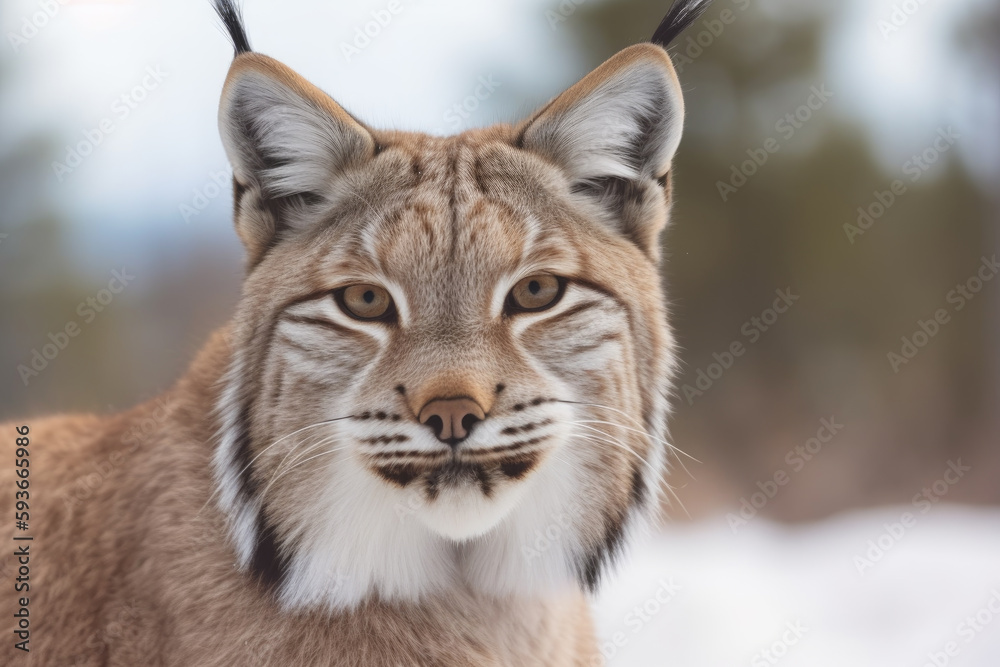 Beautiful and strong lynx looking at the camera. Beautiful and strong lynx looking at the camera.