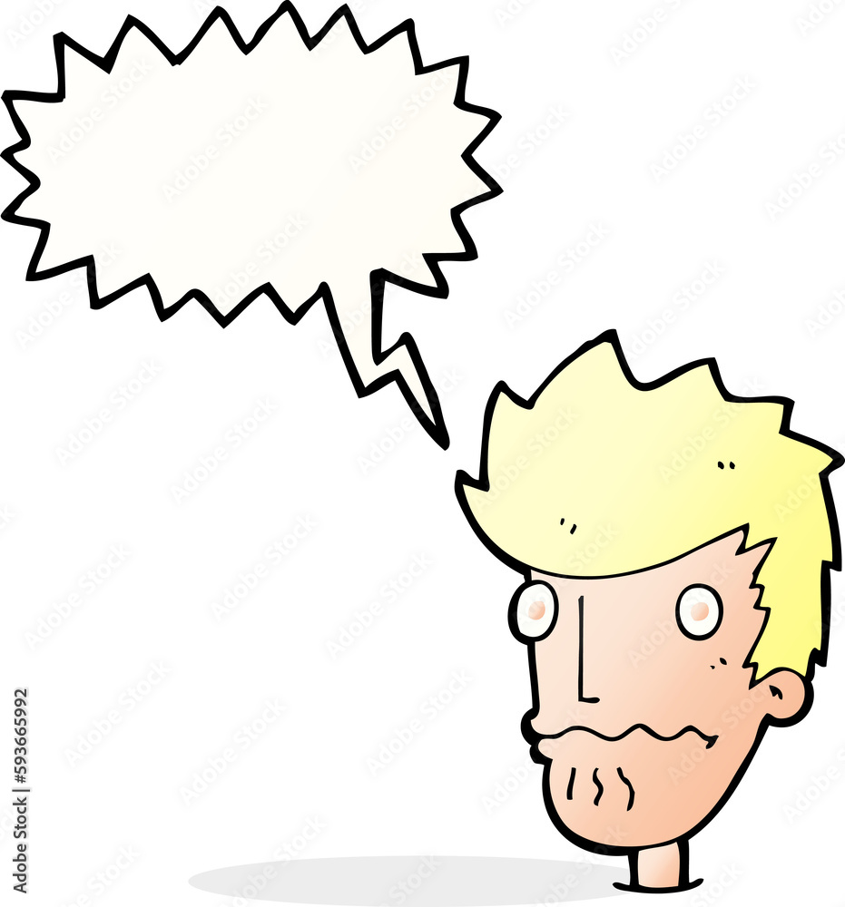 cartoon nervous man with speech bubble cartoon nervous man with speech bubble