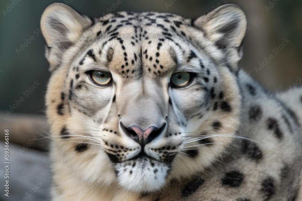 snow Leopard looking at the camera. snow Leopard looking at the camera.