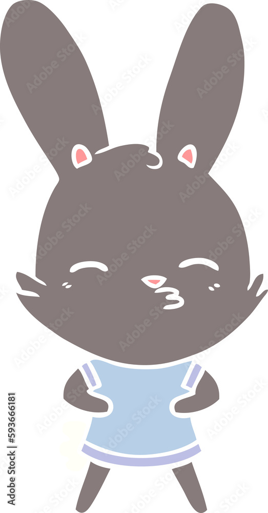 curious bunny flat color style cartoon curious bunny flat color style cartoon