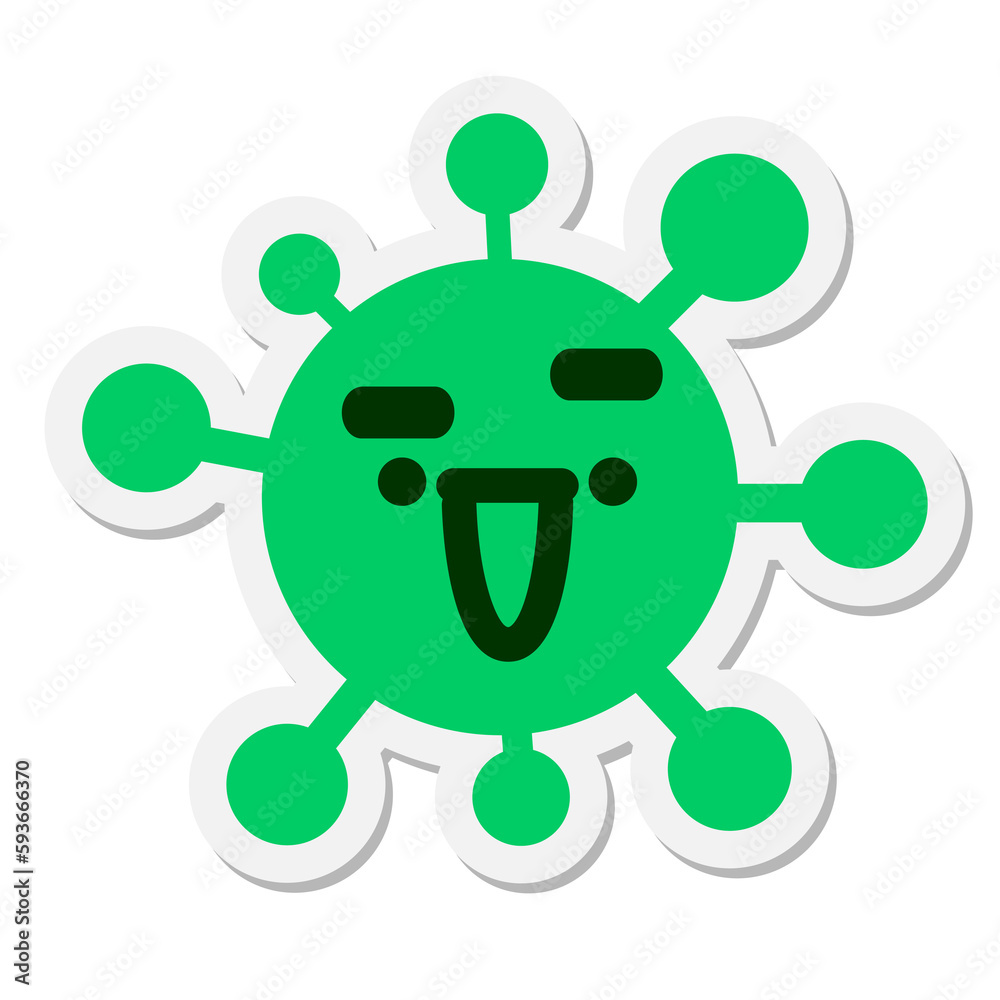 happy expression raising eyebrow virus sticker happy expression raising eyebrow virus sticker