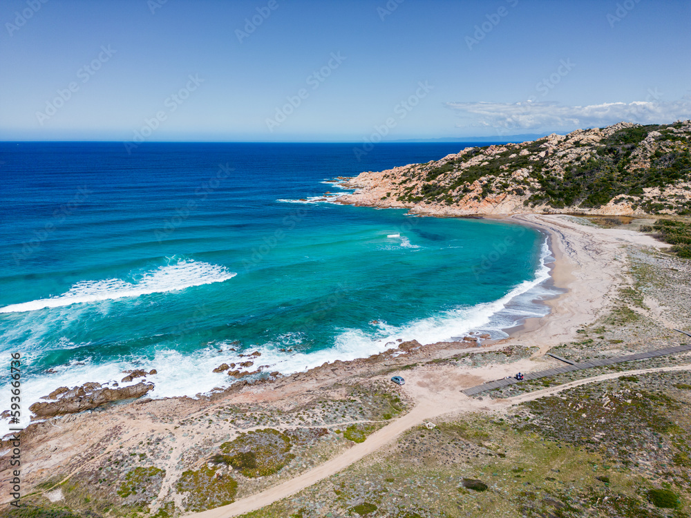 Monti Russo beach in Aglientu, Sardegna, Italy 