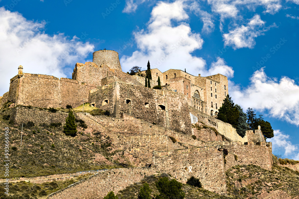 Famous medieval castle in the city of Cardona, Barcelona, Catalonia, Spain