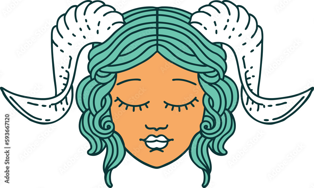 tiefling character face illustration tiefling character face illustration