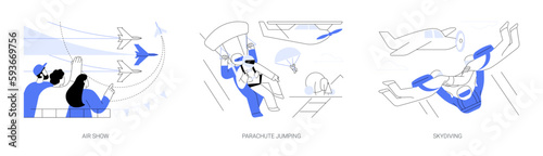 Air sport abstract concept vector illustrations.