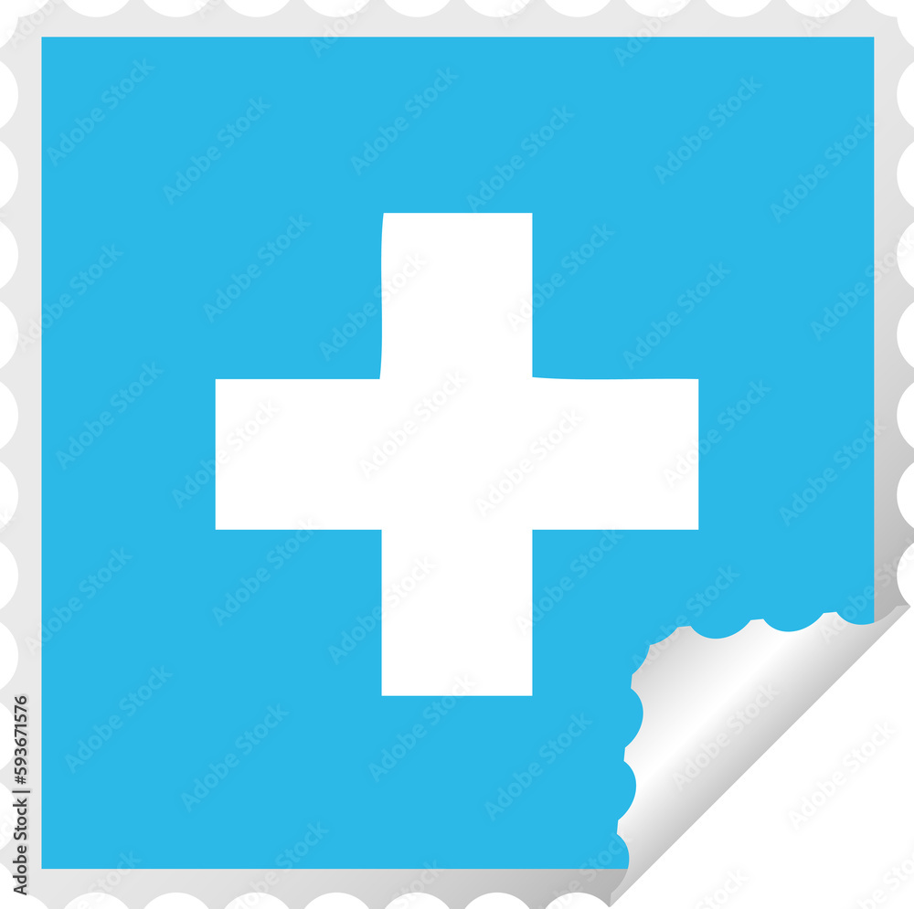 square peeling sticker cartoon addition symbol square peeling sticker cartoon addition symbol