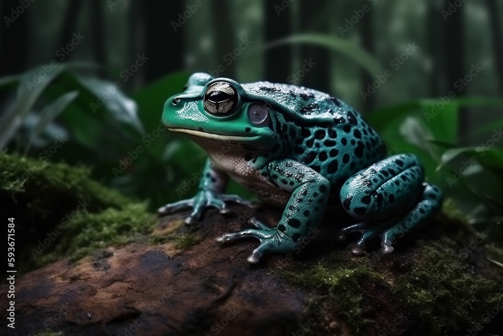 Obraz premium illustration, exotic frog, ai generative