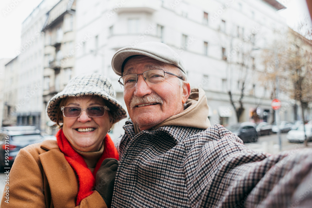 Senior Couple Taking Selfie Photo Senior Couple Taking Selfie Photo