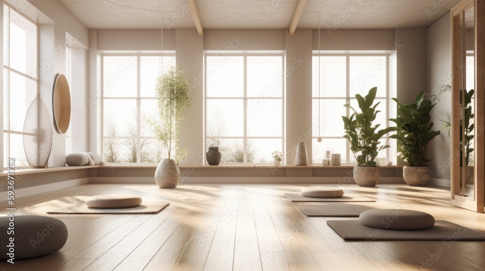 Yoga Place with Serene and Calm Ambient for Practice