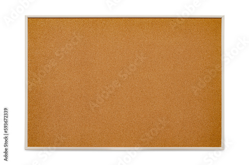 Cork board as a background texture material. Copy space. Isolated on white