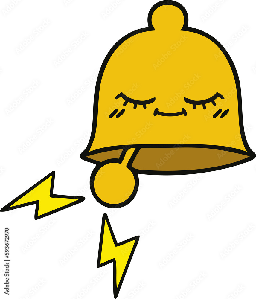 cute cartoon ringing bell cute cartoon ringing bell