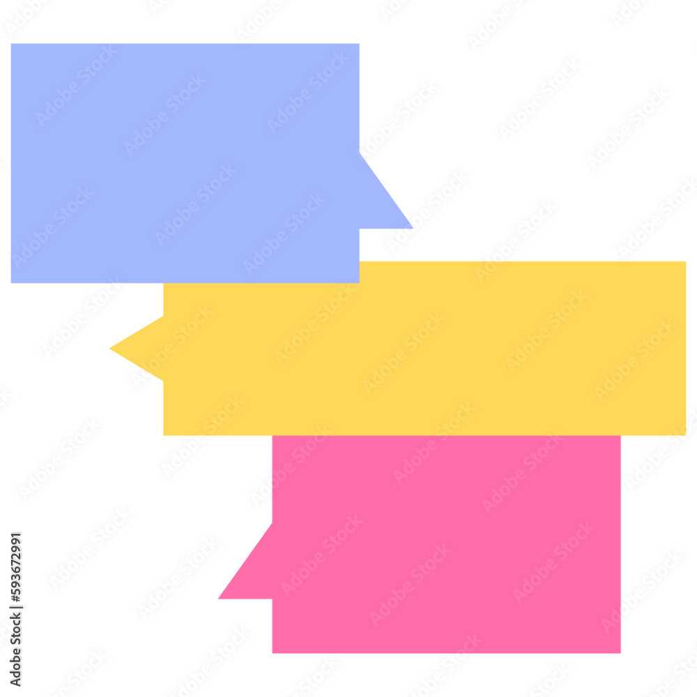 Speech balloons icon, flat style vector illustration Speech balloons icon, flat style vector illustration