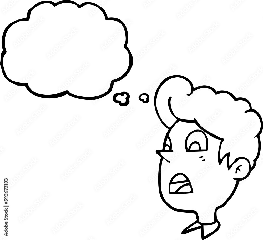 thought bubble cartoon shocked man thought bubble cartoon shocked man