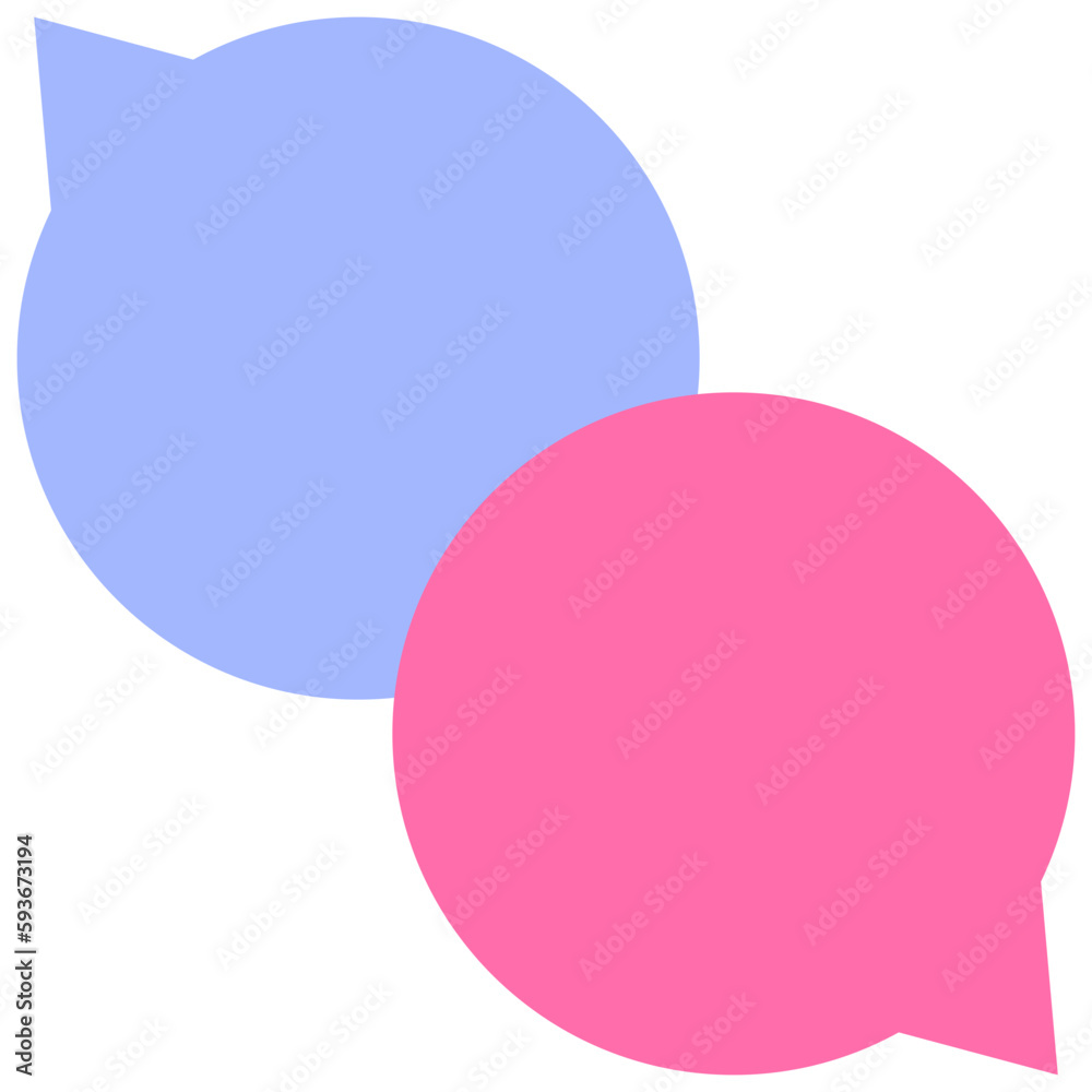 Speech balloons icon, flat style vector illustration