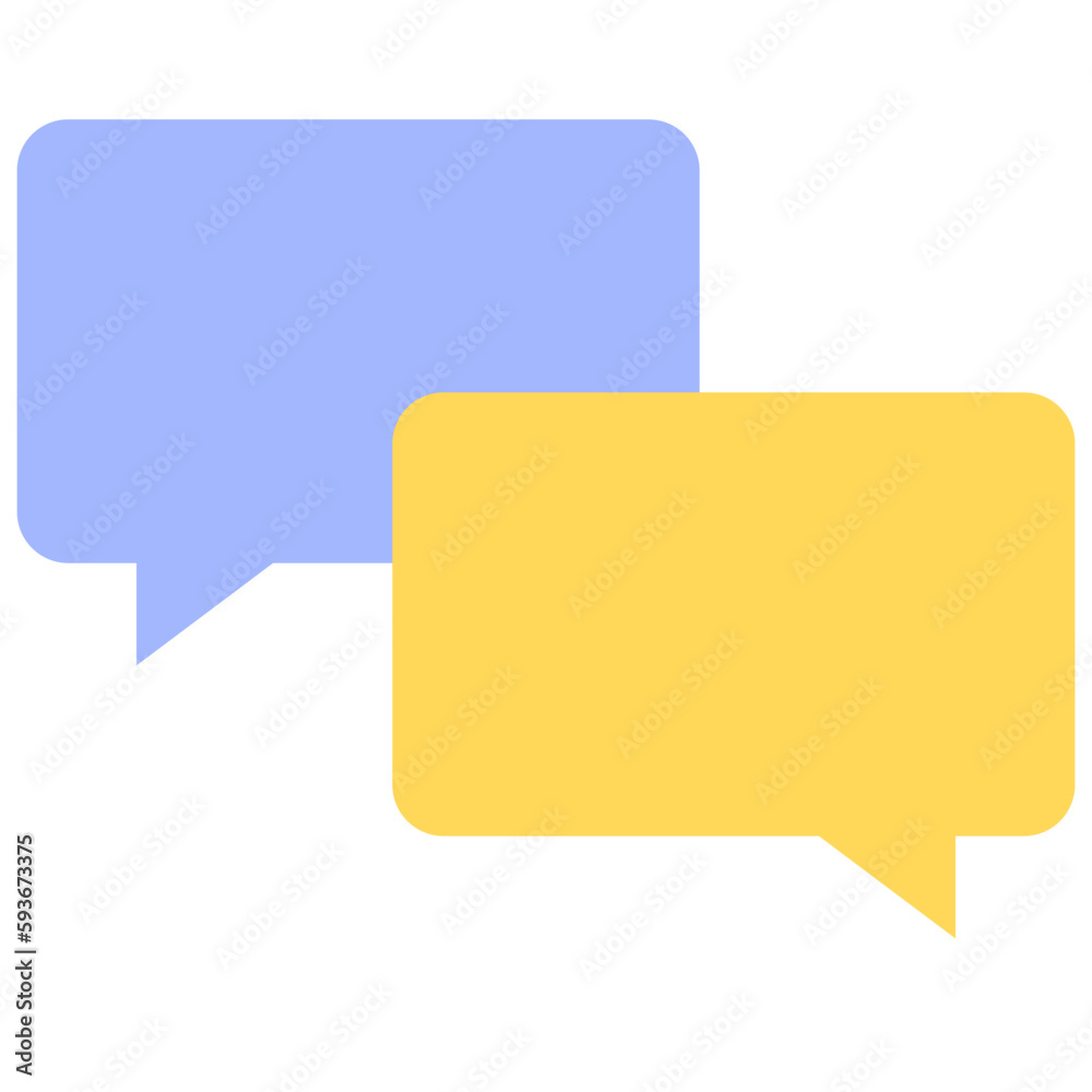 Speech balloons icon, flat style vector illustration Speech balloons icon, flat style vector illustration