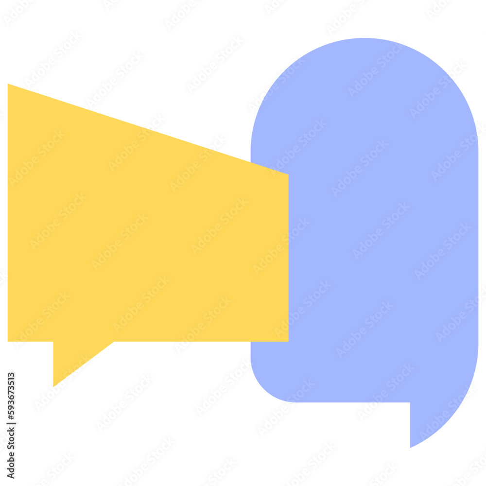 Speech balloons icon, flat style vector illustration Speech balloons icon, flat style vector illustration