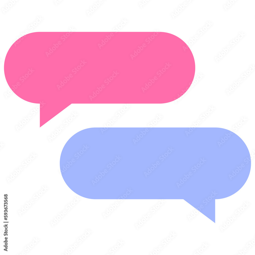 Speech balloons icon, flat style vector illustration Speech balloons icon, flat style vector illustration