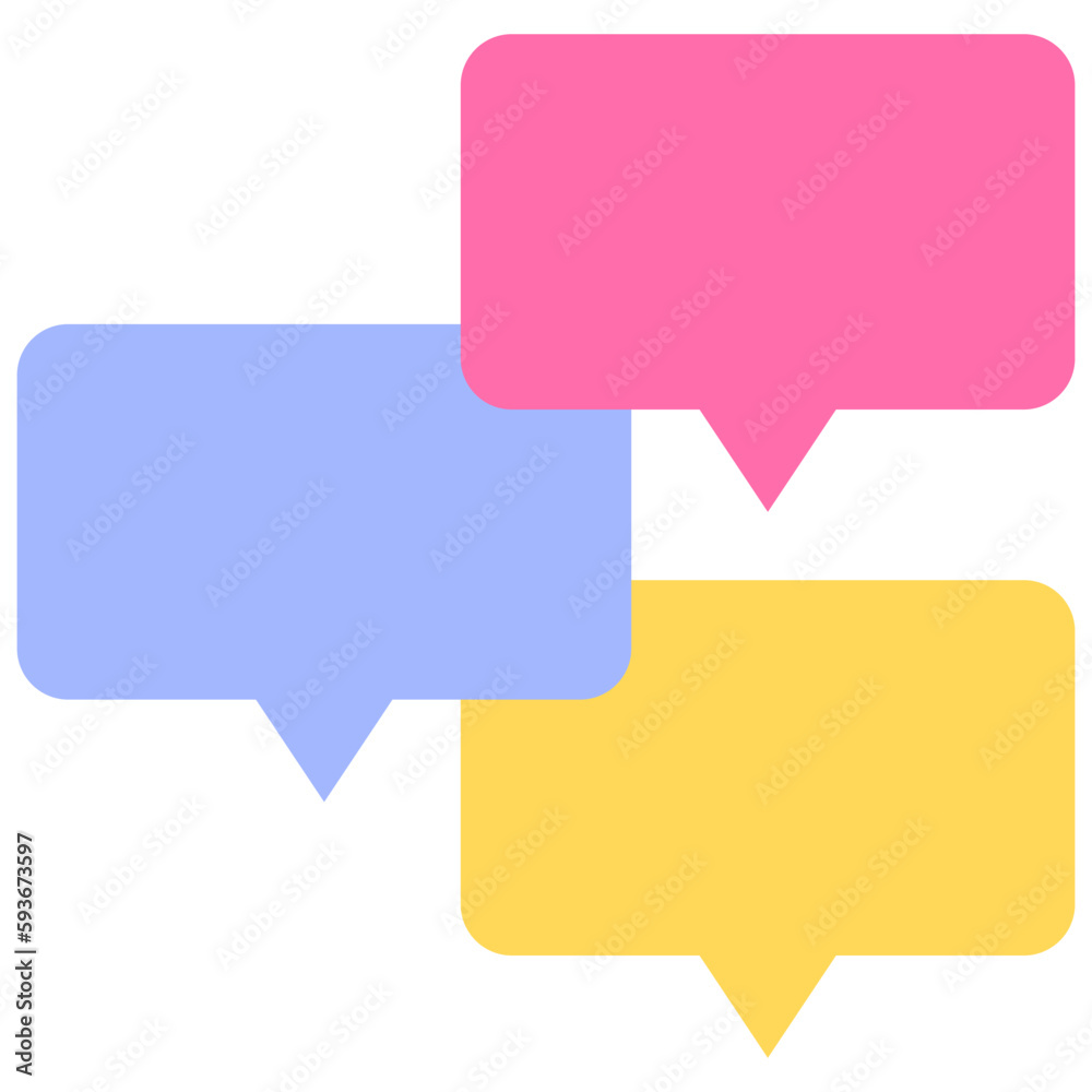 Speech balloons icon, flat style vector illustration Speech balloons icon, flat style vector illustration