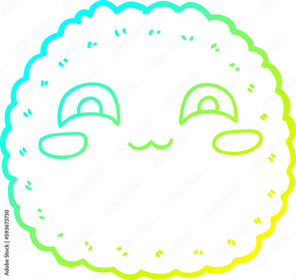 cold gradient line drawing cartoon biscuit cold gradient line drawing cartoon biscuit