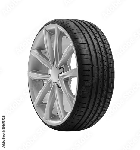 Car wheel isolated