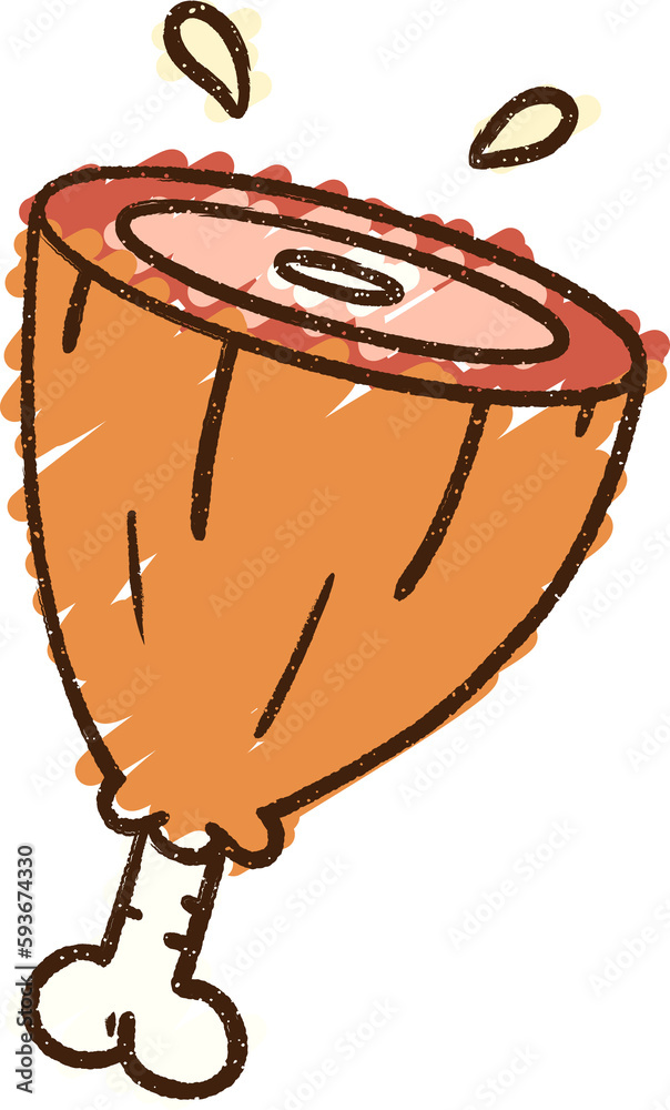 Meat Chalk Drawing