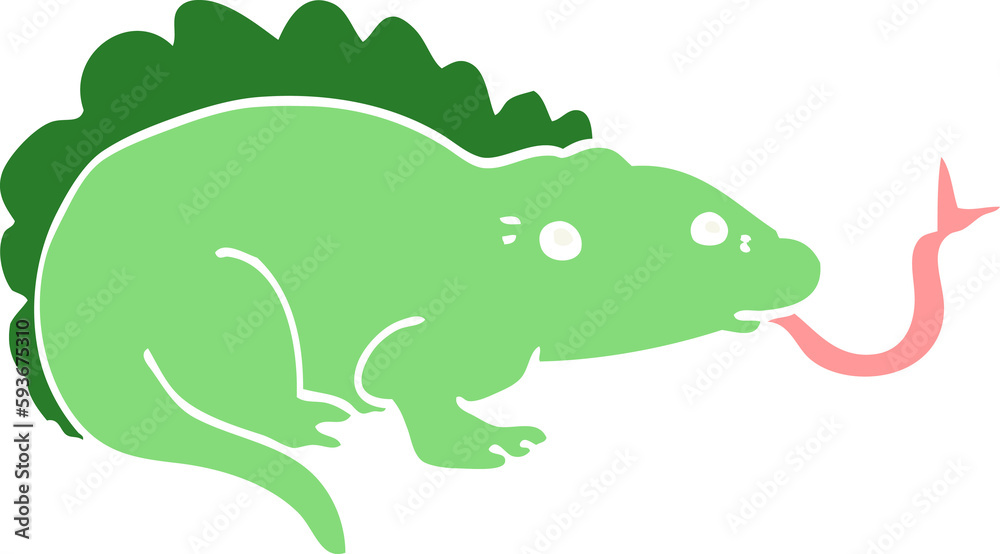 flat color style cartoon lizard flat color style cartoon lizard