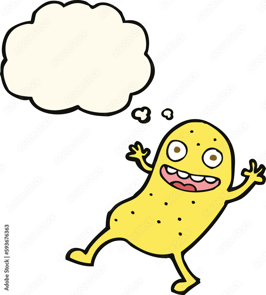 cartoon potato with thought bubble cartoon potato with thought bubble