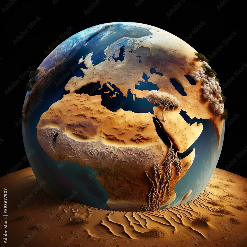 ausgetrockneter Planet Erde - obrazy, fototapety, plakaty 
