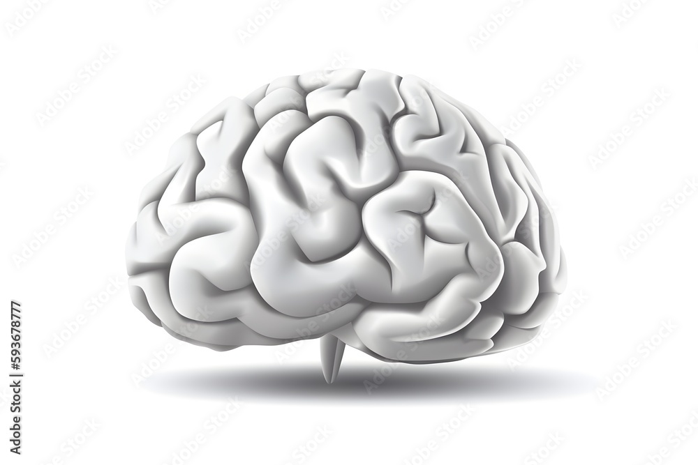 Wallpaper Illustration and background of a icon of human brain. Concept of mindset, mental health. Generative AI. Wallpaper Illustration and background of a icon of human brain. Concept of mindset, mental health. Generative AI.