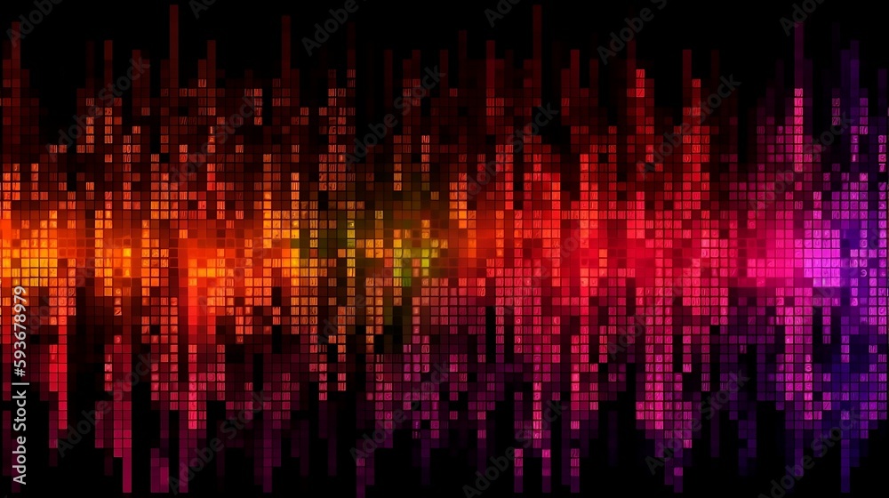 Binary Mosaic fireworks digital binary barcode background wallpaper