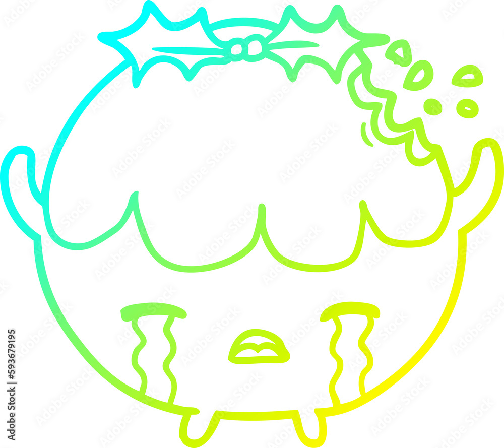 cold gradient line drawing christmas pudding crying cold gradient line drawing christmas pudding crying