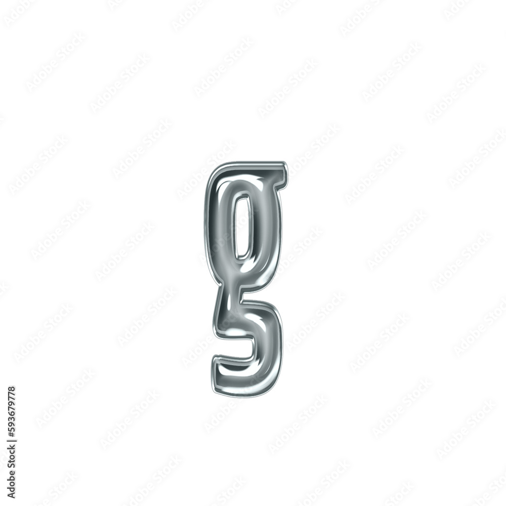 Fototapeta premium g glass effect typography letters