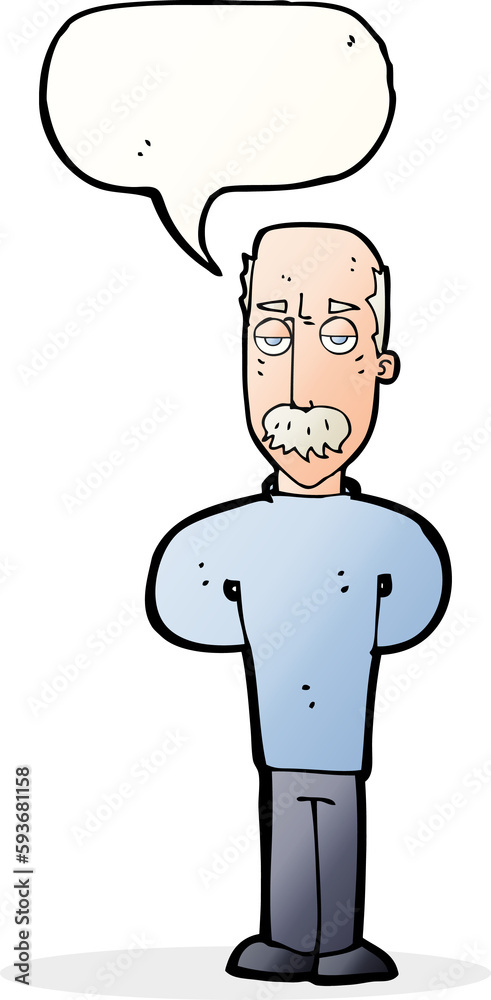 cartoon annoyed balding man with speech bubble cartoon annoyed balding man with speech bubble
