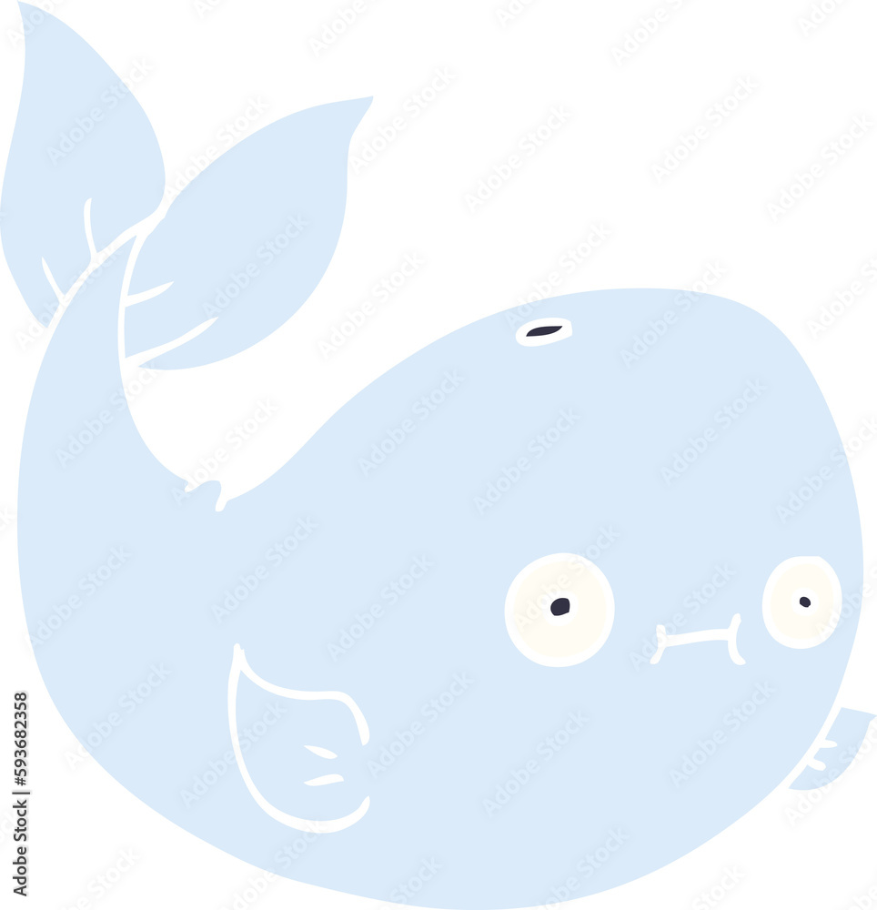 Obraz premium cartoon doodle sea whale