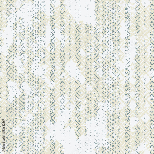 Ethnic seamless pattern. Freehand floral geometric motifs stripes print. Boho chic design background. Tribal style wallpaper.  Handdrawn geometric ornament backdrop.