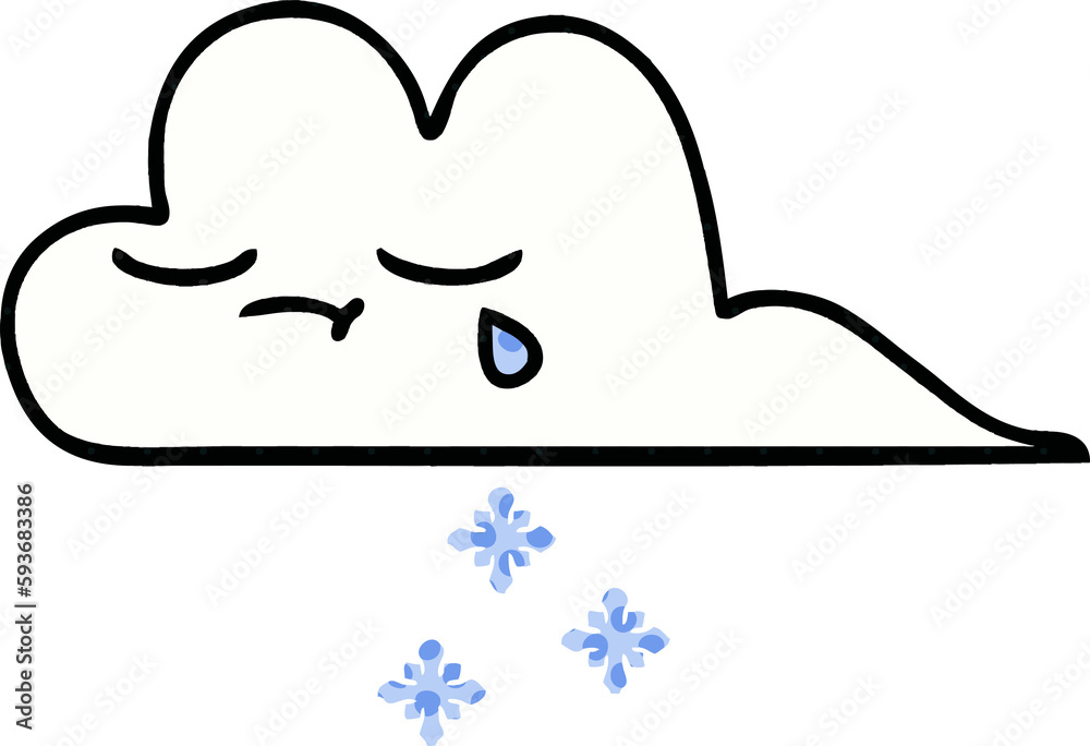 comic book style cartoon snow cloud comic book style cartoon snow cloud
