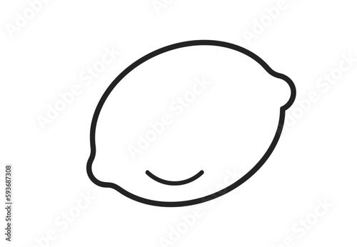 Line icon lemon