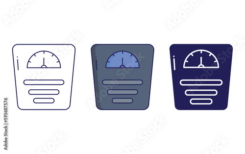 Weighing machine vector icon