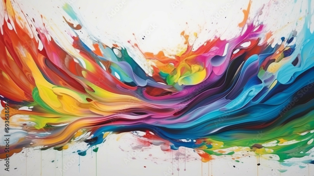 Fototapeta premium colorful abstract painting pattern new quality art colorful joyful stock image illustration design generative ai