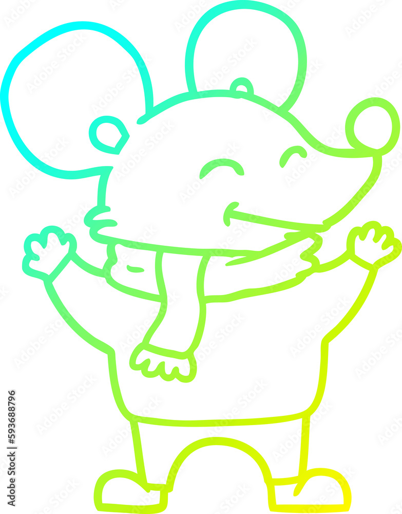 cold gradient line drawing cartoon mouse cold gradient line drawing cartoon mouse