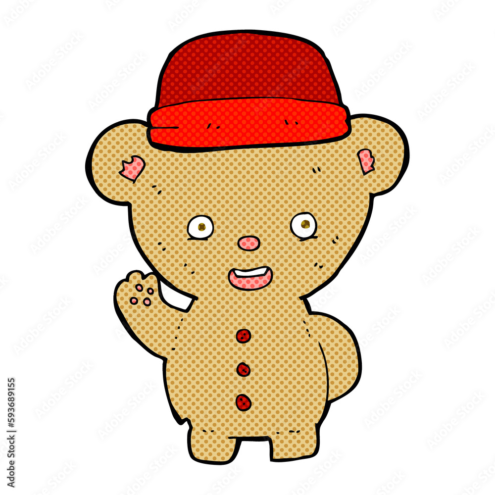 cartoon bear in hat cartoon bear in hat