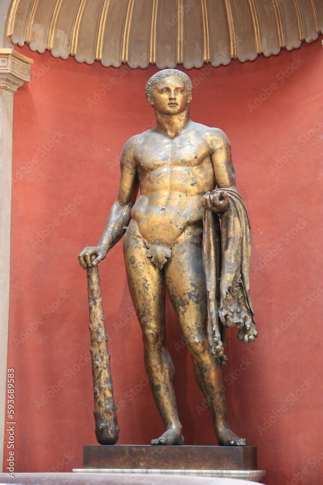 Hercules with club and skin of lion Hercules with club and skin of lion
