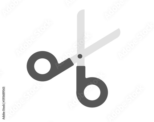 Scissors black icon. Vector illustration