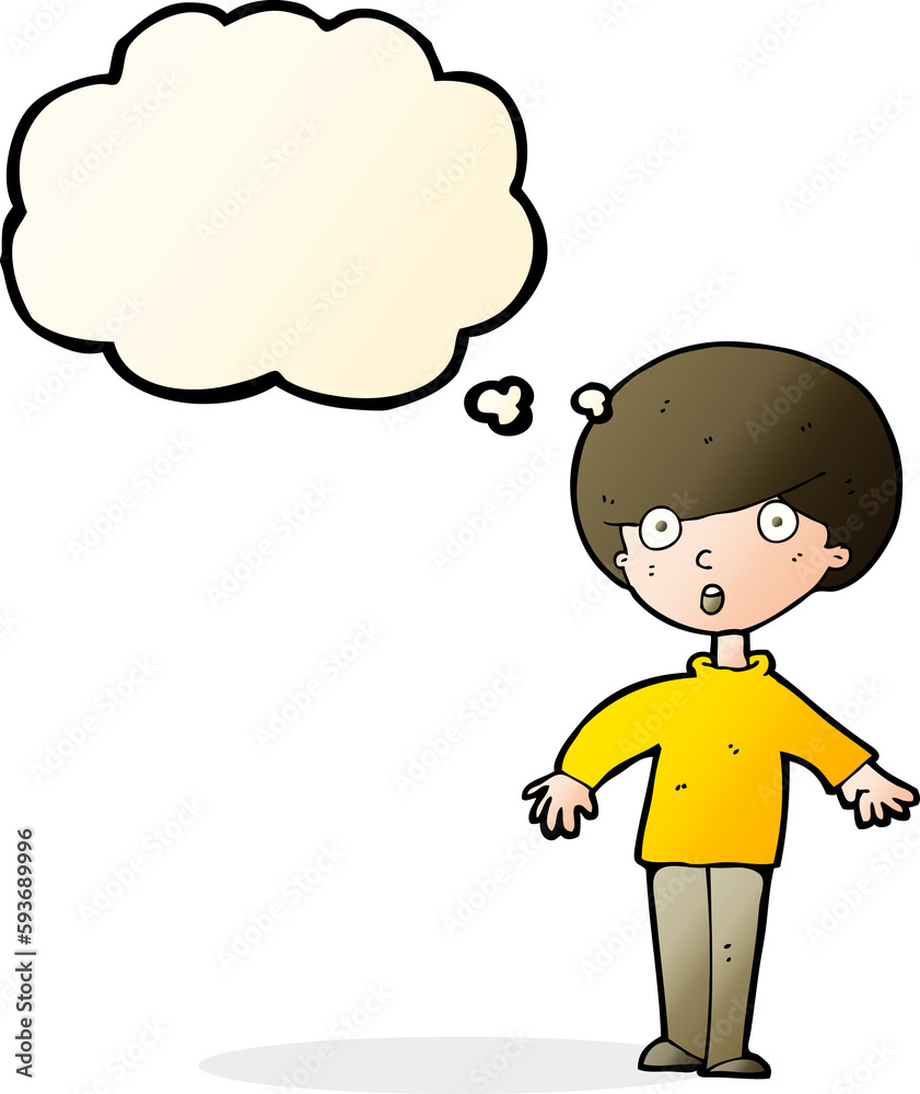 cartoon surprised man with thought bubble cartoon surprised man with thought bubble