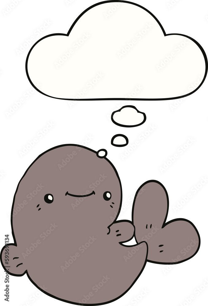 cartoon whale and thought bubble cartoon whale and thought bubble