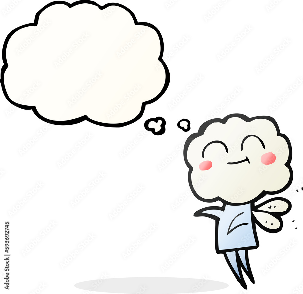 thought bubble cartoon cute cloud head imp thought bubble cartoon cute cloud head imp