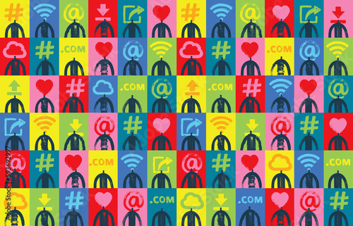 Influencers and followers fun pattern