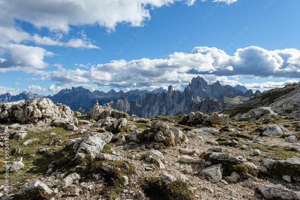 Beautiful view of the Dolomites Mountains UNESCO world heritage in South Tyrol, Italy