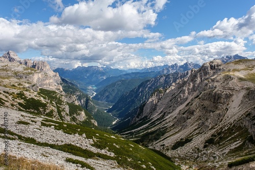 Beautiful view of the Dolomites Mountains UNESCO world heritage in South Tyrol, Italy